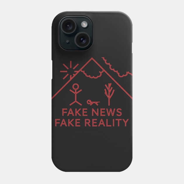 Fake News Fake Reality Phone Case by pelagio