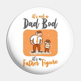 Dad Bod | Dim Gray And Orange Text Funny Dad Pin