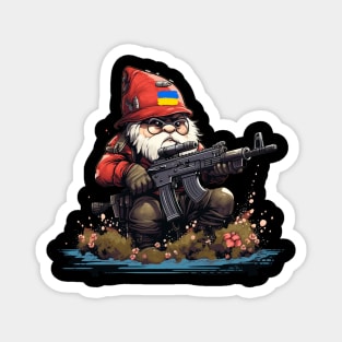 Military Gnome Squad Ukraine Style Magnet