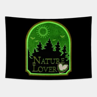 Nature Lover Earth Day Shield Heart Design Tapestry