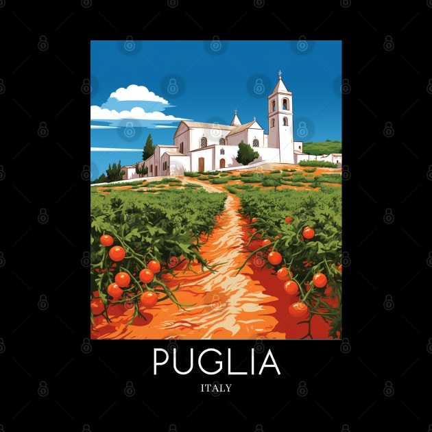 A Pop Art Travel Print of Puglia - Italy by Studio Red Koala