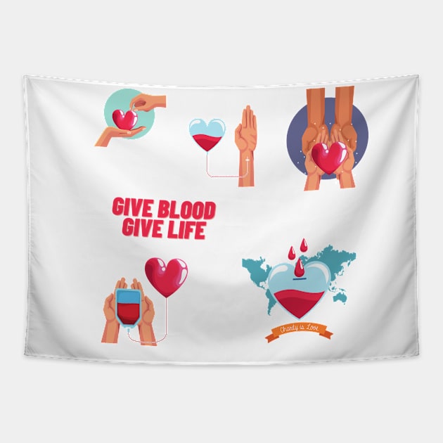 give blood give life Tapestry by OnlyHumor