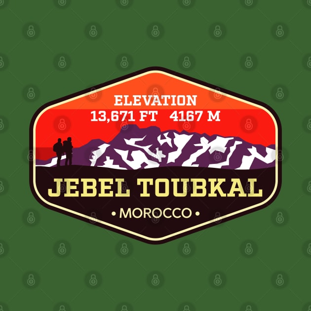 Jebel Toubkal - Morocco - Summit Mountain Trekking Badge by TGKelly