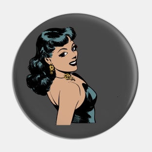 Comic Girl Pin