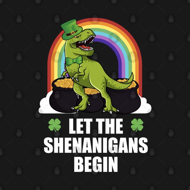 T-Rex Dinosaur Shenanigans Funny St Patricks Day by TheBeardComic