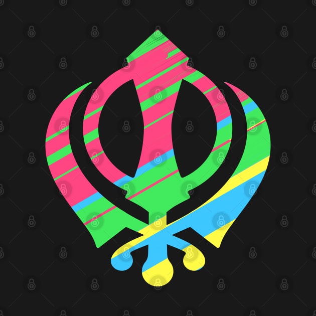 BEAUTIFUL KHANDA SYMBOL - Colorful Khanda by PUNJABISTYL