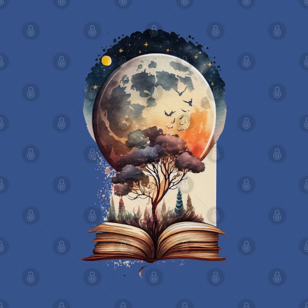 Moon and books by arkitekta