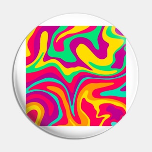 Psychedelic Colorful Design Pin