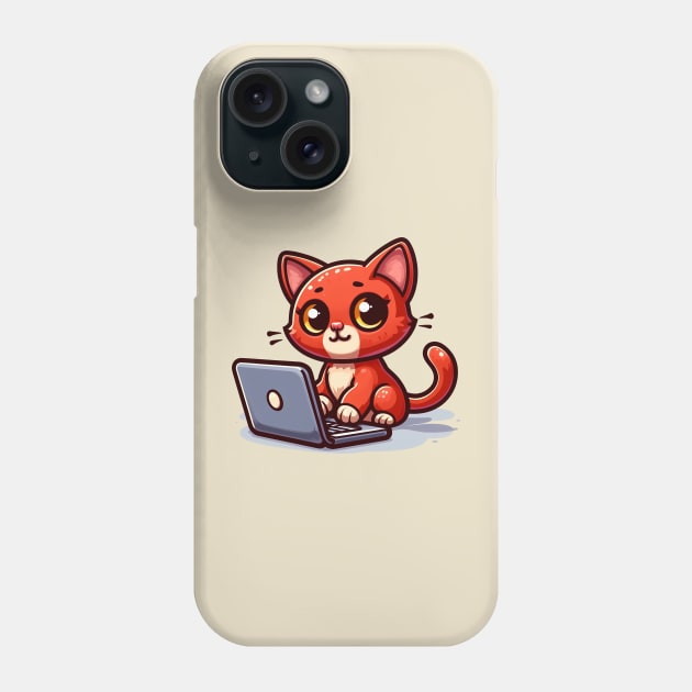 Computer Cat Phone Case by Andi's Design Stube