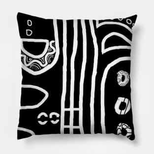 African Pattern Art Design by Ayhan Keser. Pillow