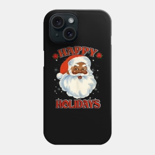 Happy Holidays African American - Santa Claus Pajamas Phone Case