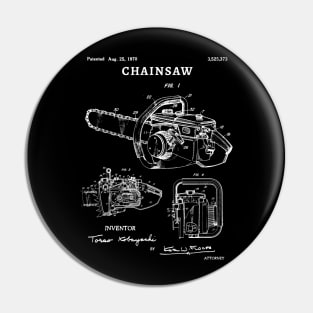 Chainsaw Patent Art 1970 Chainsaw lover gift Pin