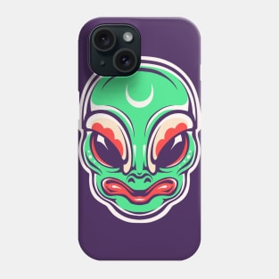 Alien Tattoo Face Phone Case