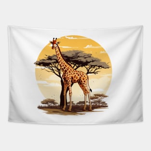 Watercolor Giraffe Tapestry