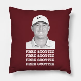 Free Scottie Scheffler mugshot at 2024 PGA Championship Pillow