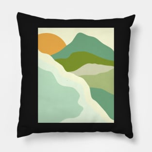 Minimal Landscape #11 - Modern Abstract Print Pillow