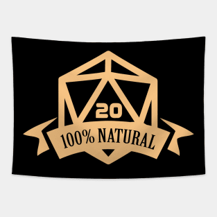 100% Natural 20 - Nat20 Critical Hit Tapestry