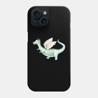 Cute dragon fairy tale cartoon watercolor Phone Case