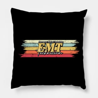 Retro EMT emergency services technician Pillow