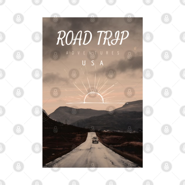 Vintage Retro Road Trip Adventures USA by POD24