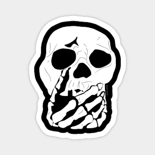 Speak No Evil Skull Magnet