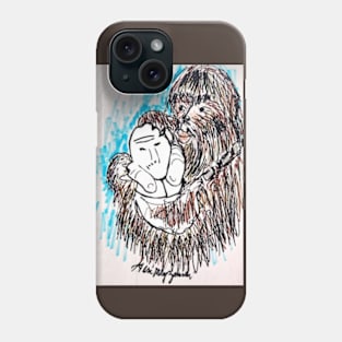 Chewbacca and a storm trooper Phone Case