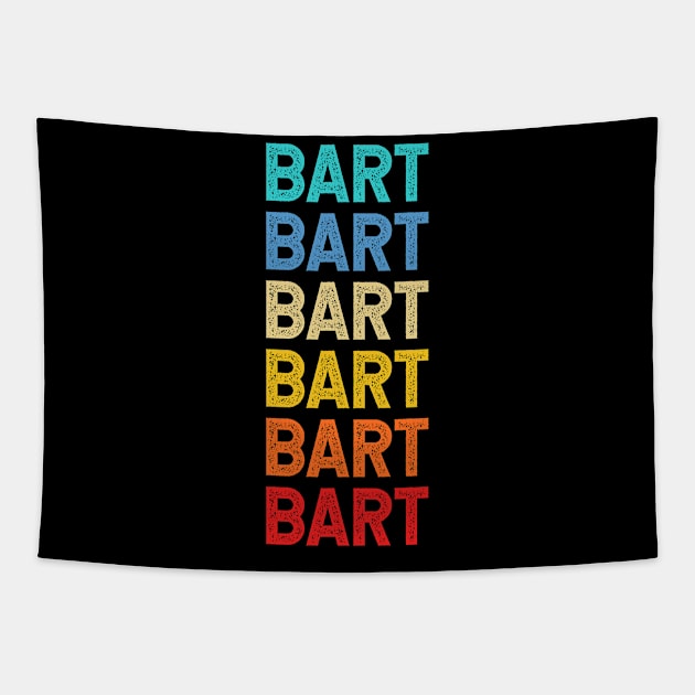 Bart Name Vintage Retro Custom Gift Named Bart Tapestry by CoolDesignsDz