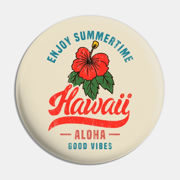 Hawaii vintage retro flower greetings aloha Pin by SpaceWiz95