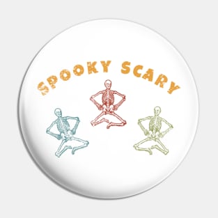 Spooky Scary Halloween Skeletons Vintage Beachy Color Gifts Pin