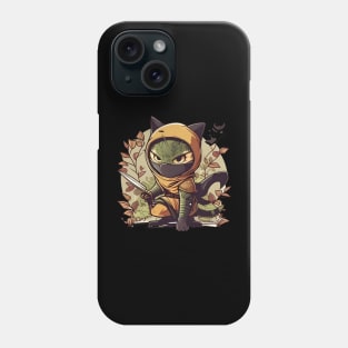 Kawaii Ninja Cat  Ninja Vintage Japanese Cat Kitten Lover Phone Case