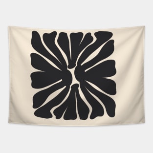 Abstract monochrome flower Tapestry