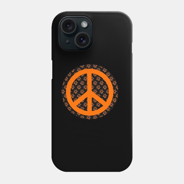 Peace Sign Flower Child Phone Case by SartorisArt1