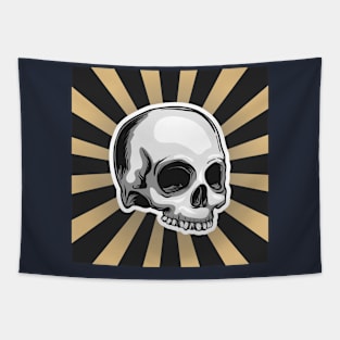 white skull head Tapestry