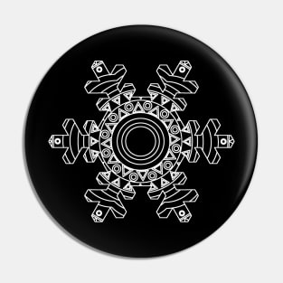 Invert snowflake Pin