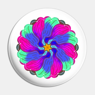 Watercolor Flowers Pin