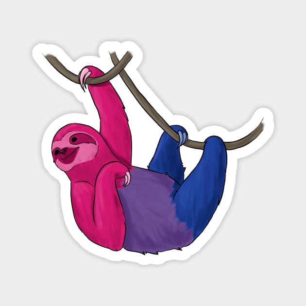 Bisexual Pride Sloth Magnet by Khalico