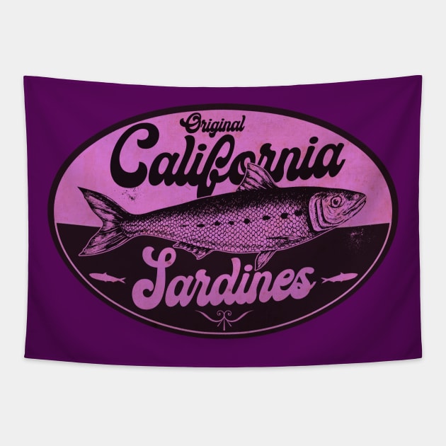 Purple California Sardines Tapestry by CTShirts