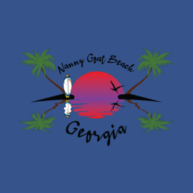 Disover Nanny Goat Beach Georgia - Nanny Goat Beach Georgia - T-Shirt
