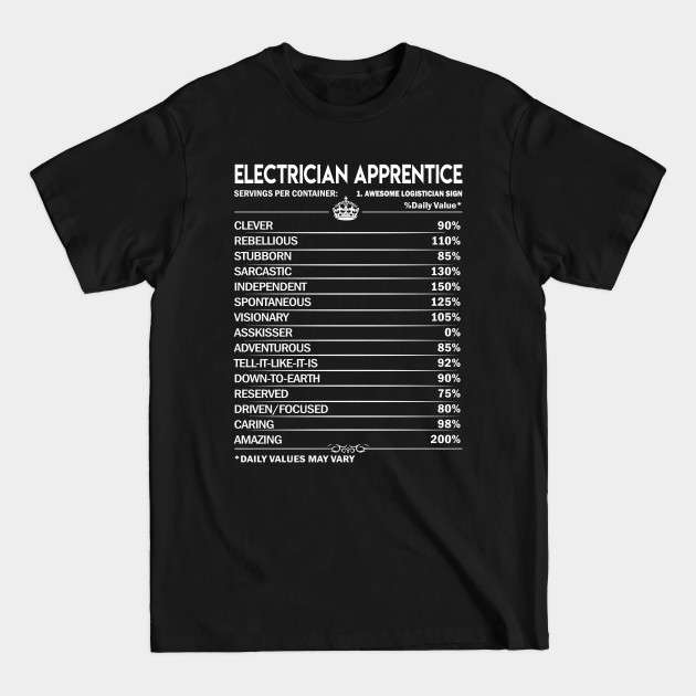 Discover Electrician Apprentice T Shirt - Electrician Apprentice Factors Daily Gift Item Tee - Electrician Apprentice - T-Shirt