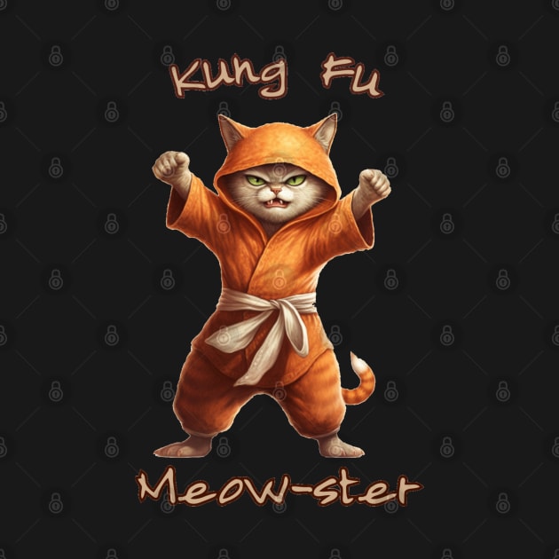 Kung Fu Cat Kung Fu Meowster Saying - Funny Cat Saying by stickercuffs