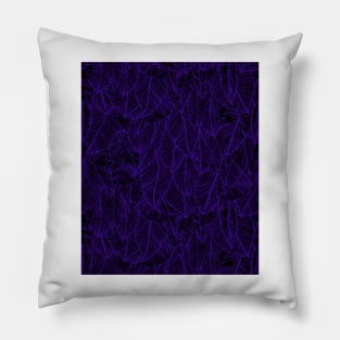 Purple Black Feather Angel Wings Print Pillow