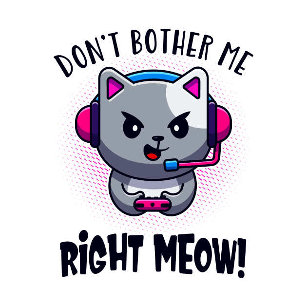 Gaming Cute Video Games Kitten Gamer Cat by Foxxy Merch