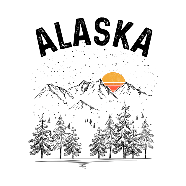 Alaska State Vintage Retro by DanYoungOfficial