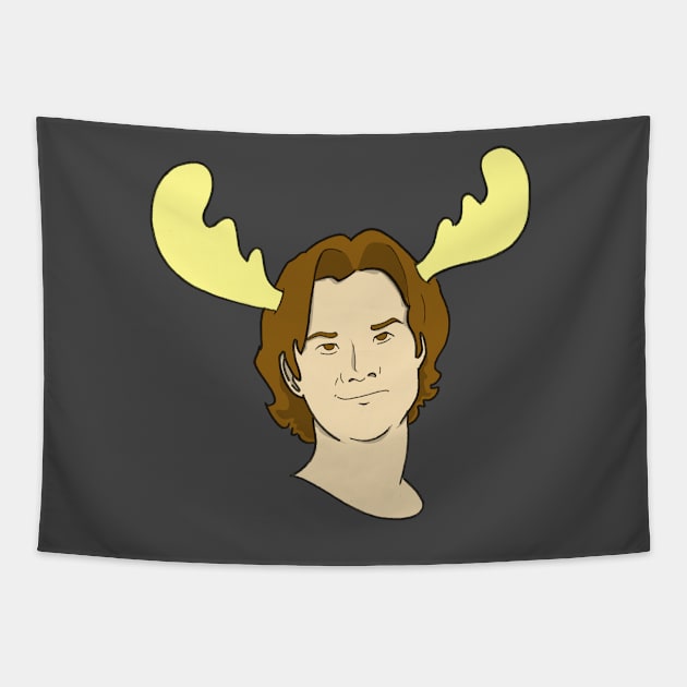 Sam Winchester Moose Tapestry by Blaze_Belushi