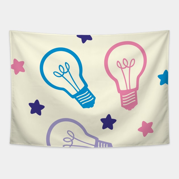 Cute Pastel Lightbulbs Tapestry by XOOXOO