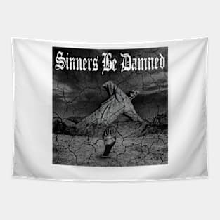 Sinners Be Damned Graphic Design (White) Tapestry