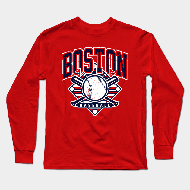 Vintage Boston Baseball - Boston Red Sox - Long Sleeve T-Shirt | TeePublic
