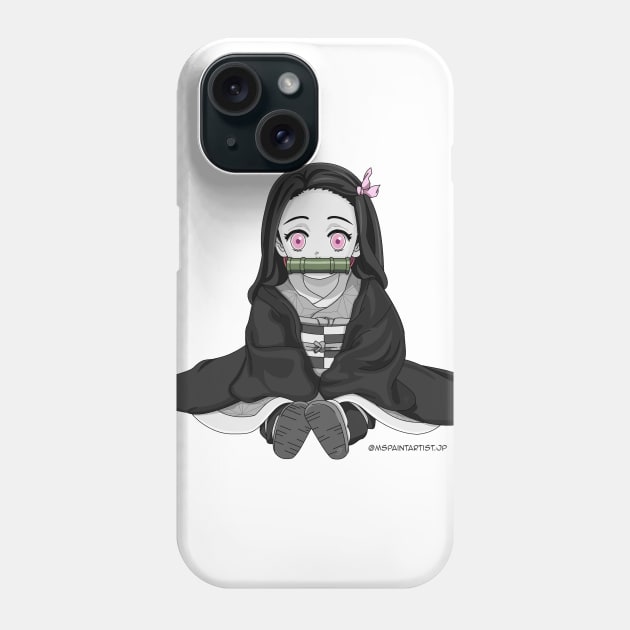 Gray Baby Demon Girl Phone Case by Zapt Art