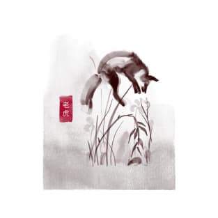 Asian Fox Painting T-Shirt