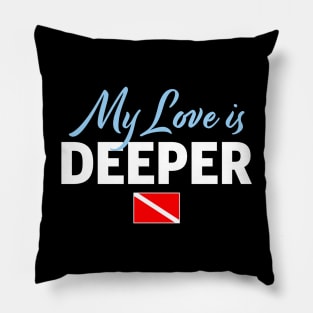 Love is Deeper Diver Flag Gift Pillow